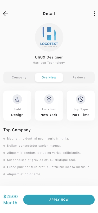 Job Finding Mobile App UI Kit - Screenshot 4
