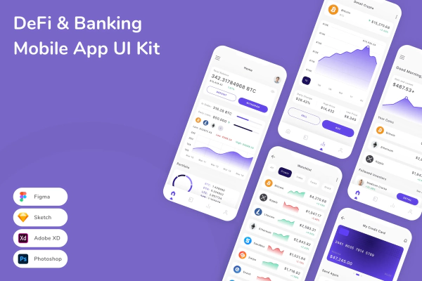 DeFi & Banking Mobile App UI Kit