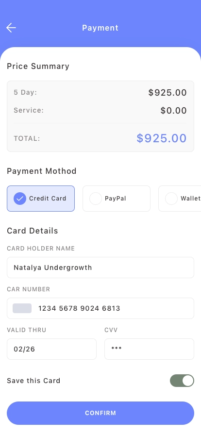 Drive Rental Mobile App UI Kit - Screenshot 4
