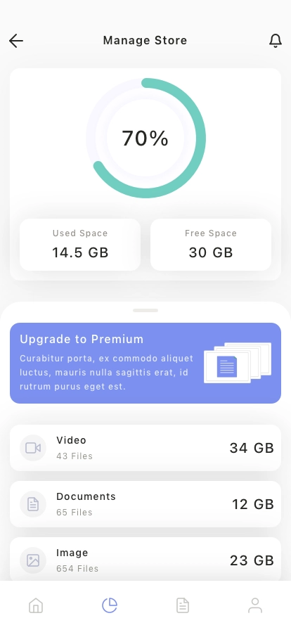 Online Storage Mobile App UI Kit - Screenshot 3