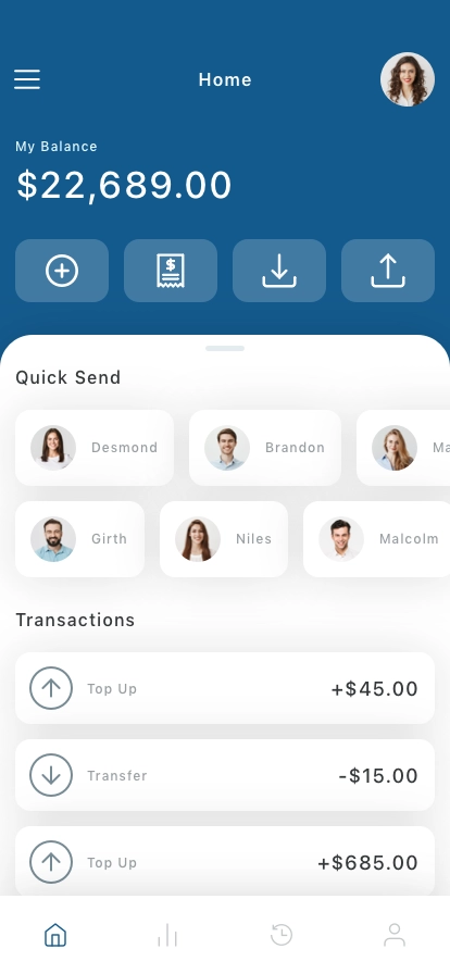 E-Wallet Mobile App UI Kit - Screenshot 1