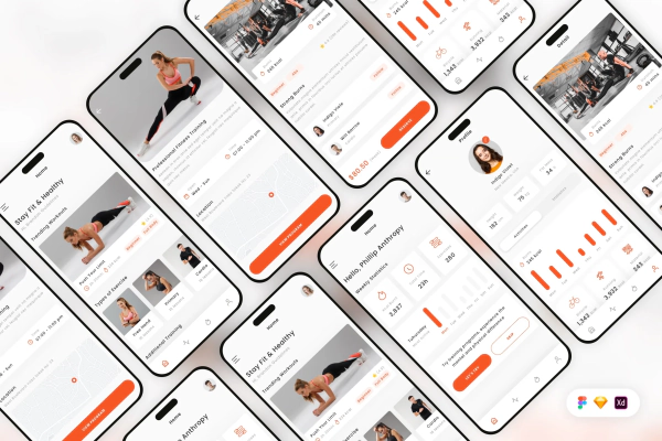 Fitness & Workout Mobile App UI Kit