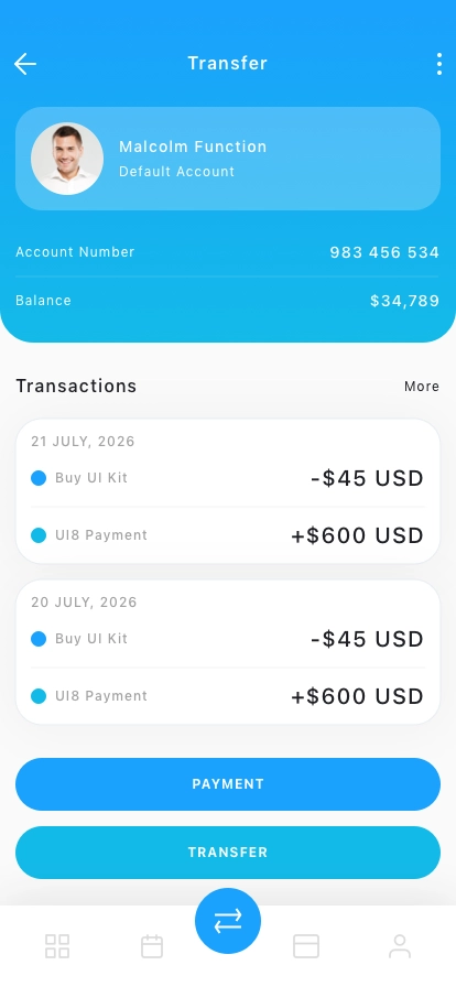 Money Transfer Mobile App UI Kit - Screenshot 1