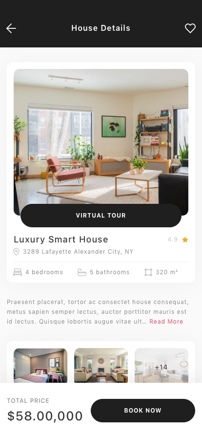 Property Finder Mobile App UI Kit - Screenshot 4