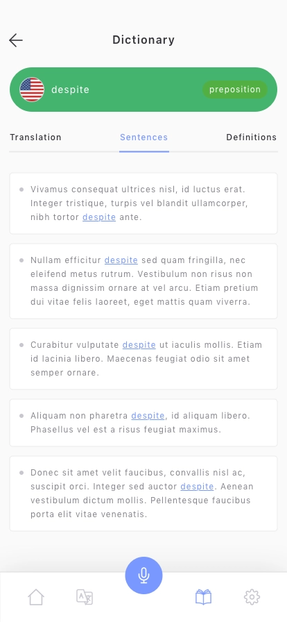 Language Translate Mobile App UI Kit - Screenshot 3