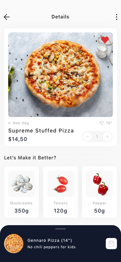Pizza Delivery Mobile App UI Kit - Screenshot 2