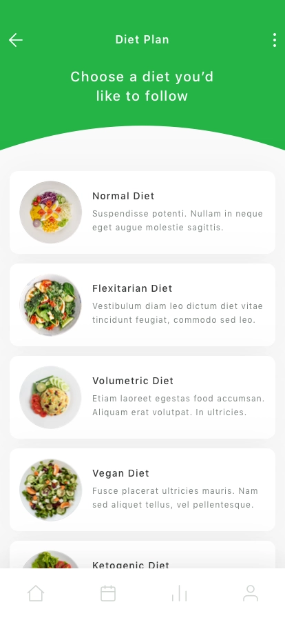 Healthy Diet Mobile App UI Kit - Screenshot 2