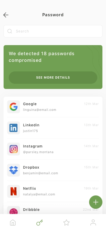 Password Manager App UI Kit - Screenshot 1
