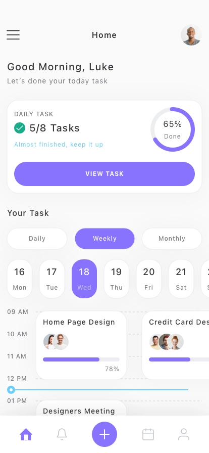 Task Management Mobile App UI Kit - Screenshot 1