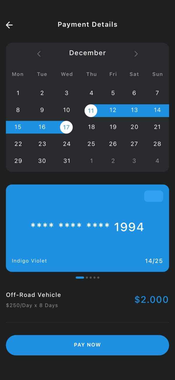 Rent a Car Mobile App UI Kit - Screenshot 2