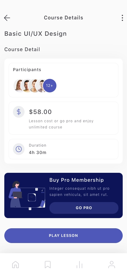 Learning Mobile App UI Kit - Screenshot 3