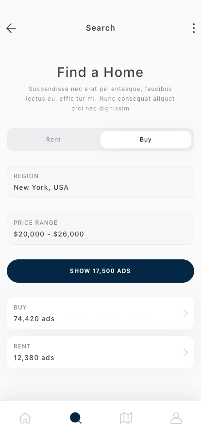 Property Listings Mobile App UI Kit - Screenshot 2