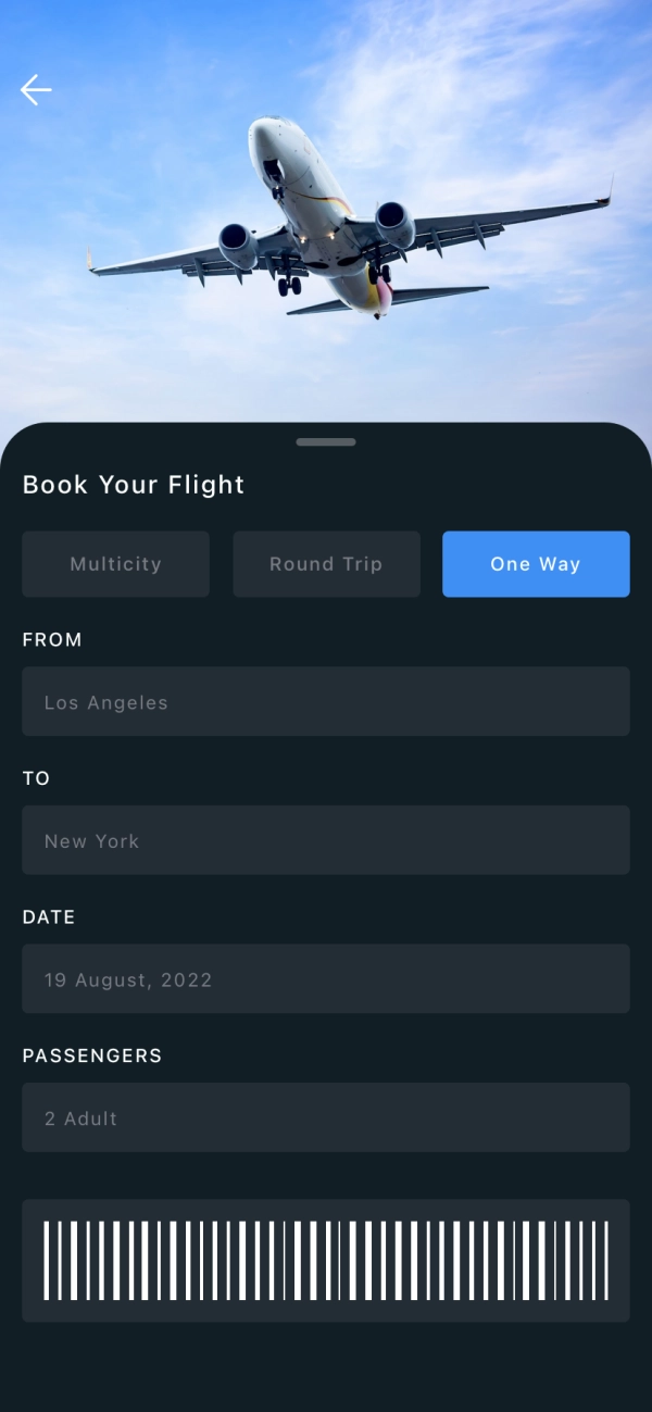Booking Flight Ticket Mobile App UI Kit - Screenshot 2