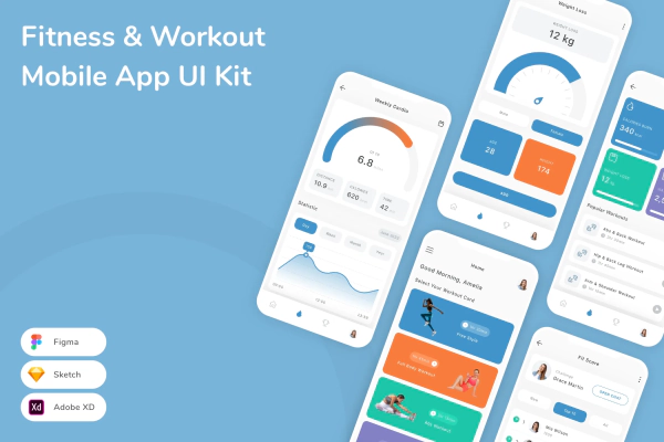 Fitness & Workout Mobile App UI Kit