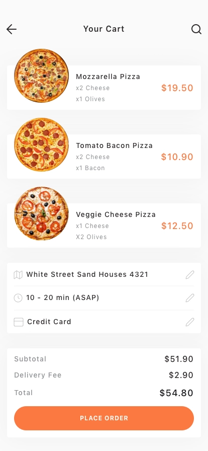 Pizza Delivery Mobile App UI Kit - Screenshot 4
