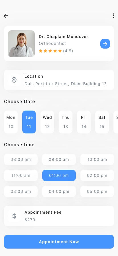 Dentist Mobile App UI Kit - Screenshot 6