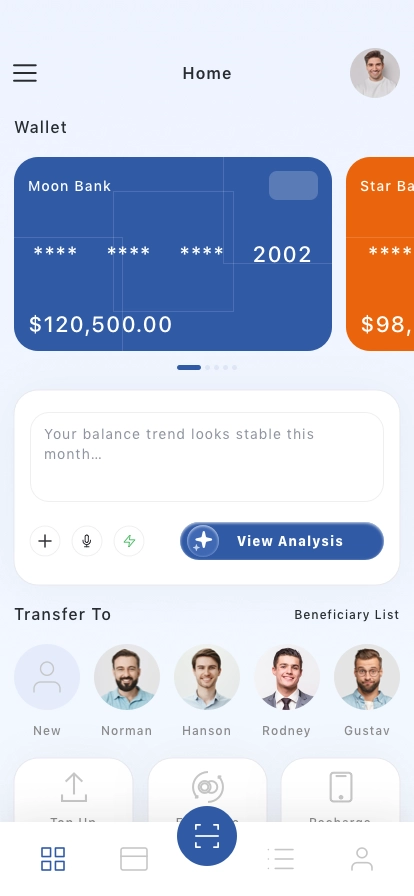 Wallet & Finance Mobile App UI Kit - Screenshot 1