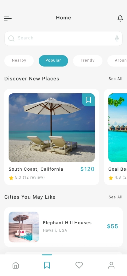 Travel Search Mobile App UI Kit - Screenshot 2