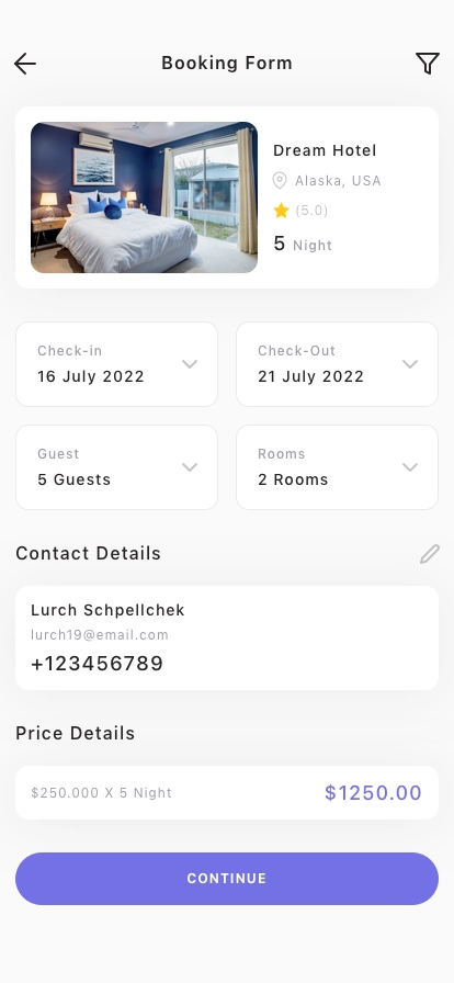 Hotel Booking App UI Kit - Screenshot 5