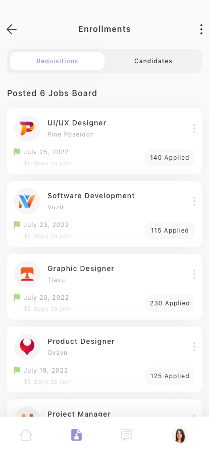 HR Management Mobile App UI Kit - Screenshot 2