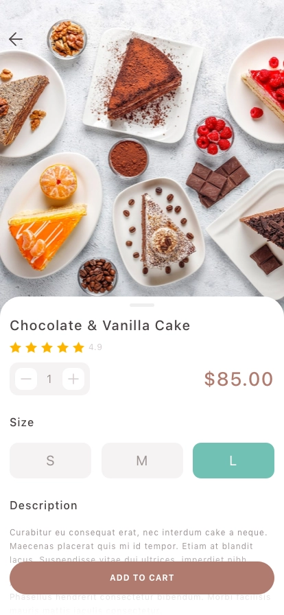 Bakery Shop Mobile App UI Kit - Screenshot 4