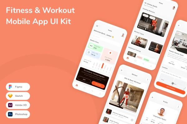 Fitness & Workout Mobile App UI Kit