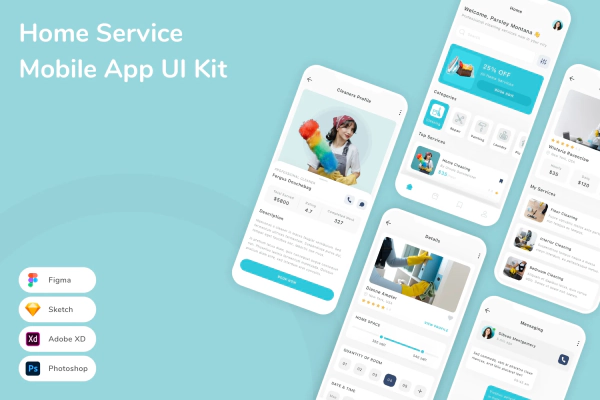 Home Service Mobile App UI Kit