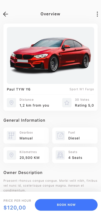 Car Marketplace Mobile App UI Kit - Screenshot 4