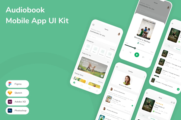 Audiobook Mobile App UI Kit