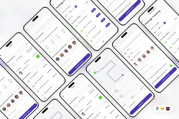 Logistic Service Mobile App UI Kit
