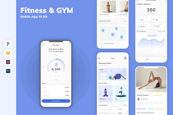 Fitness & GYM Mobile App UI Kit