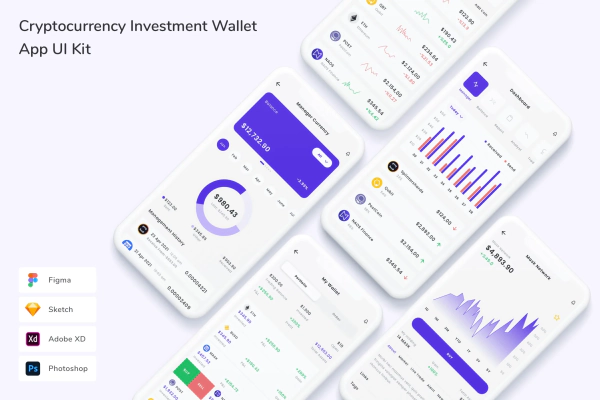Cryptocurrency Investment Wallet App UI Kit