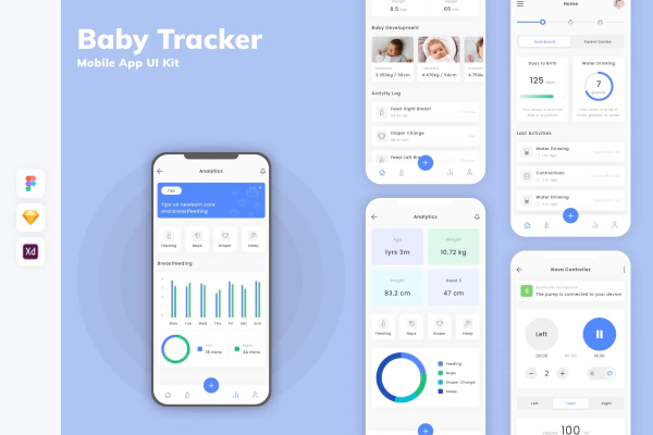Baby Tracker Mobile App UI Kit