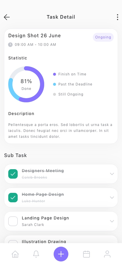 Task Management Mobile App UI Kit - Screenshot 2