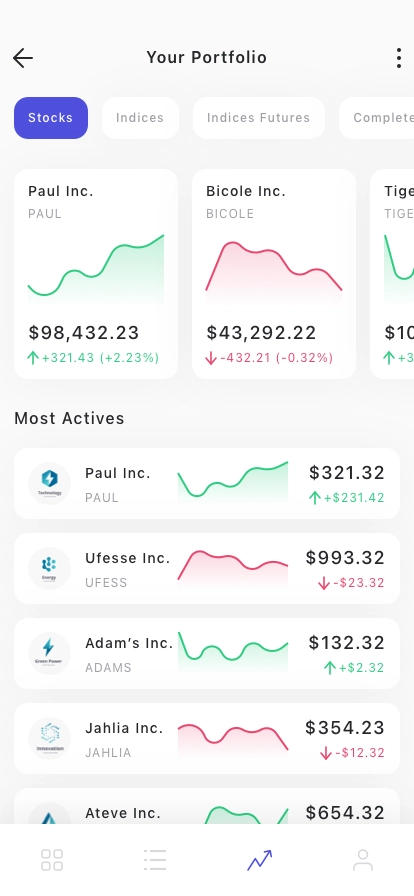 Stock Market Mobile App UI Kit - Screenshot 3