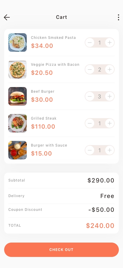 Ordering Mobile App UI Kit - Screenshot 5