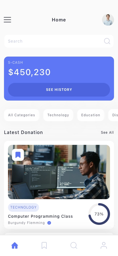 Donation and Loyalty Mobile App UI Kit - Screenshot 1