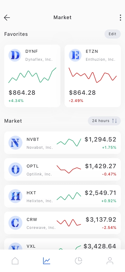 Stock Market Mobile App UI Kit - Screenshot 3