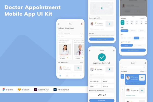 Doctor Appointment Mobile App UI Kit