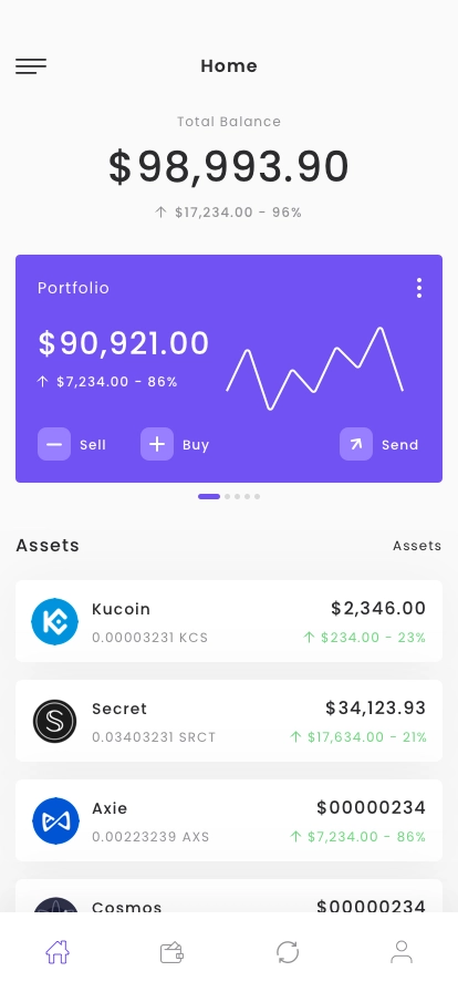 Crypto Investment App UI Kit - Screenshot 1