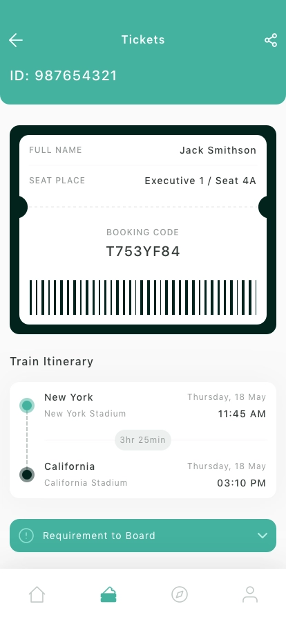 Train Ticket Mobile App UI Kit - Screenshot 4