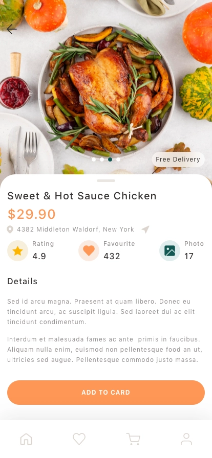 Food Delivery Mobile App UI Kit - Screenshot 2