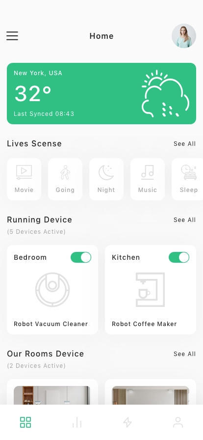 Smart Home & House Mobile App UI Kit - Screenshot 1