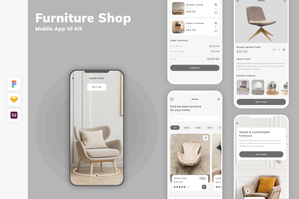 Furniture Shop Mobile App UI Kit