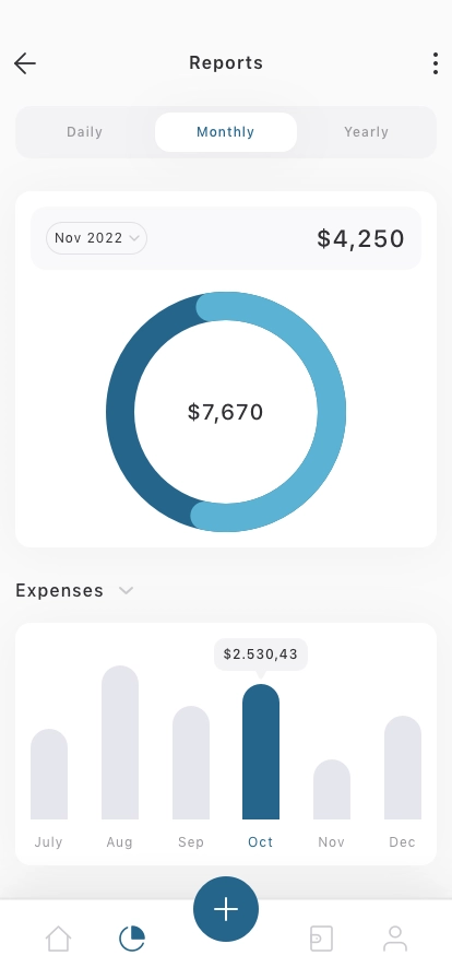 Cost Management Mobile App UI Kit - Screenshot 3