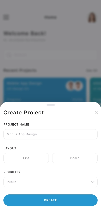 Project Management Mobile App UI Kit - Screenshot 3