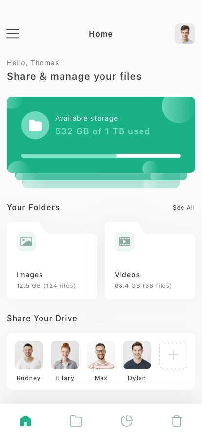 File Share & Manager App UI Kit - Screenshot 1