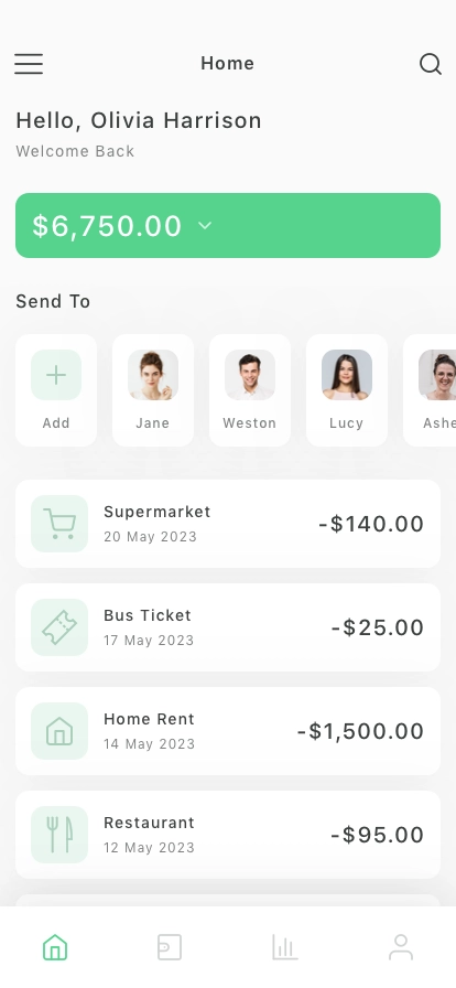 Money Send Mobile App UI Kit - Screenshot 3