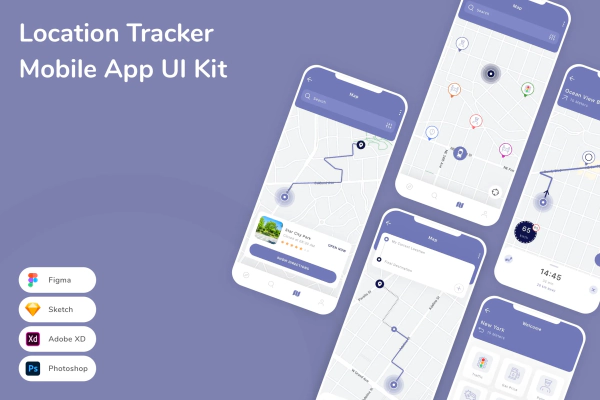 Location Tracker Mobile App UI Kit