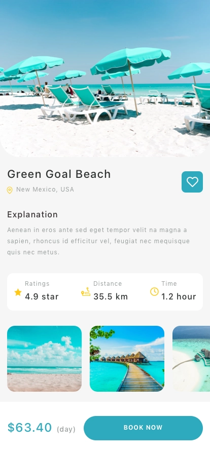 Travel Search Mobile App UI Kit - Screenshot 4